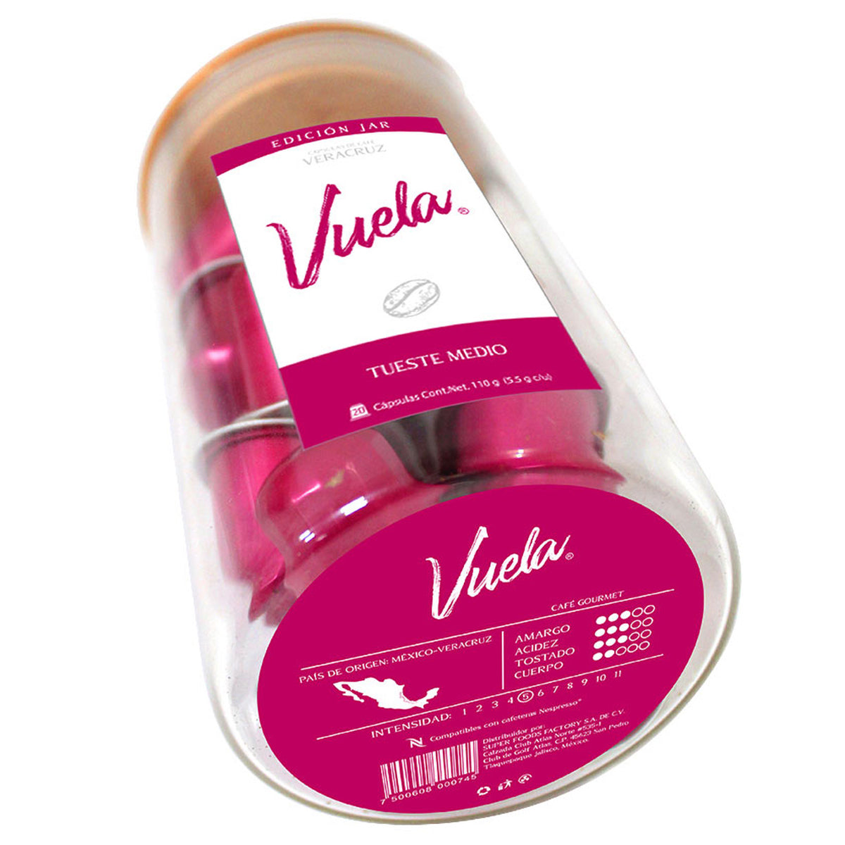 Vuela - Jar Cápsulas de Café Veracruz (110g)