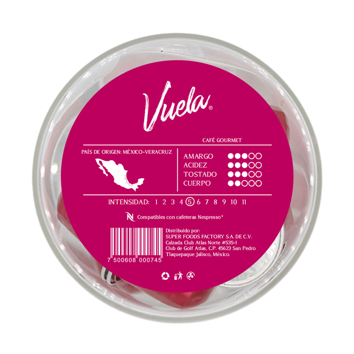 Vuela - Jar Cápsulas de Café Veracruz (110g)
