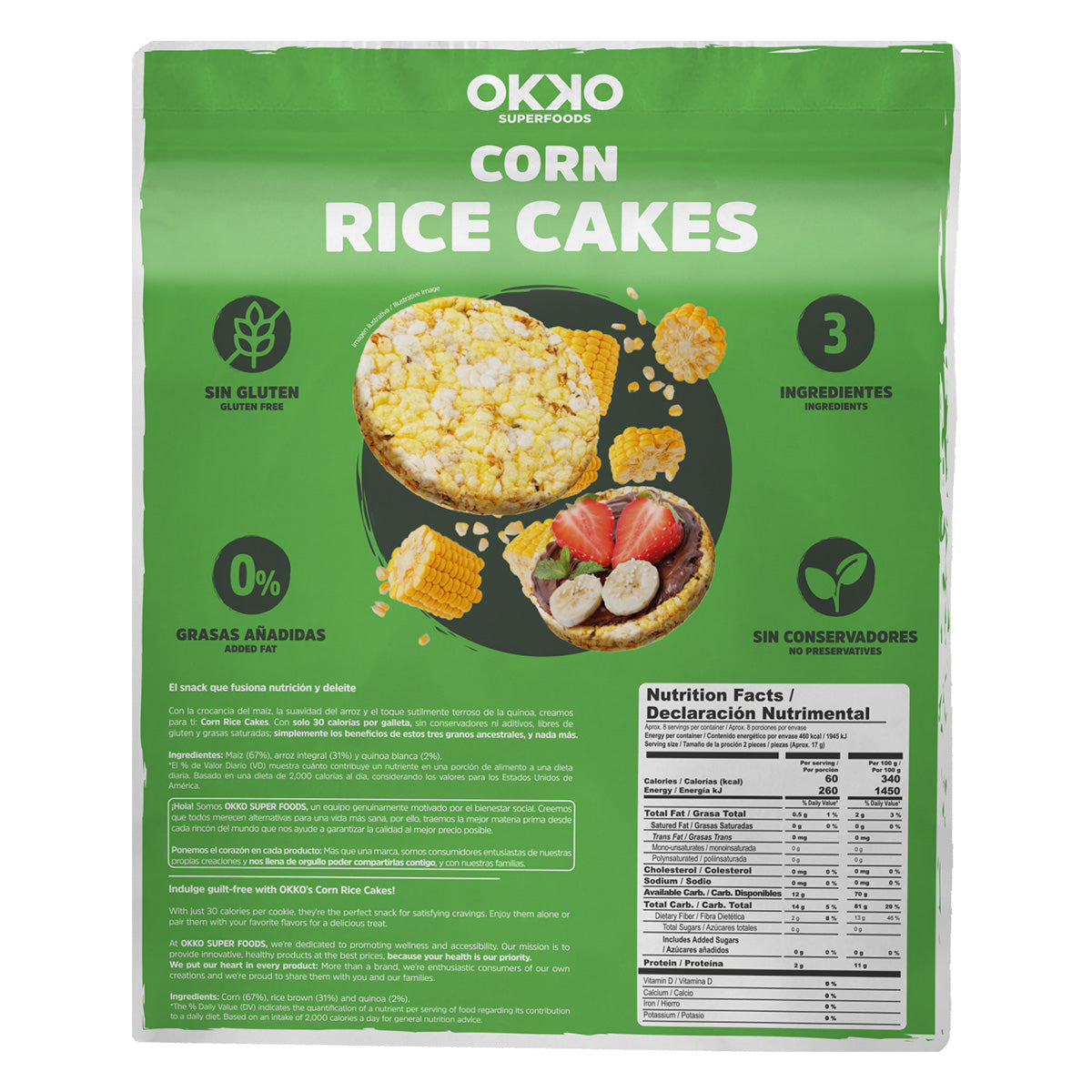 Corn Rice Cakes (136g)