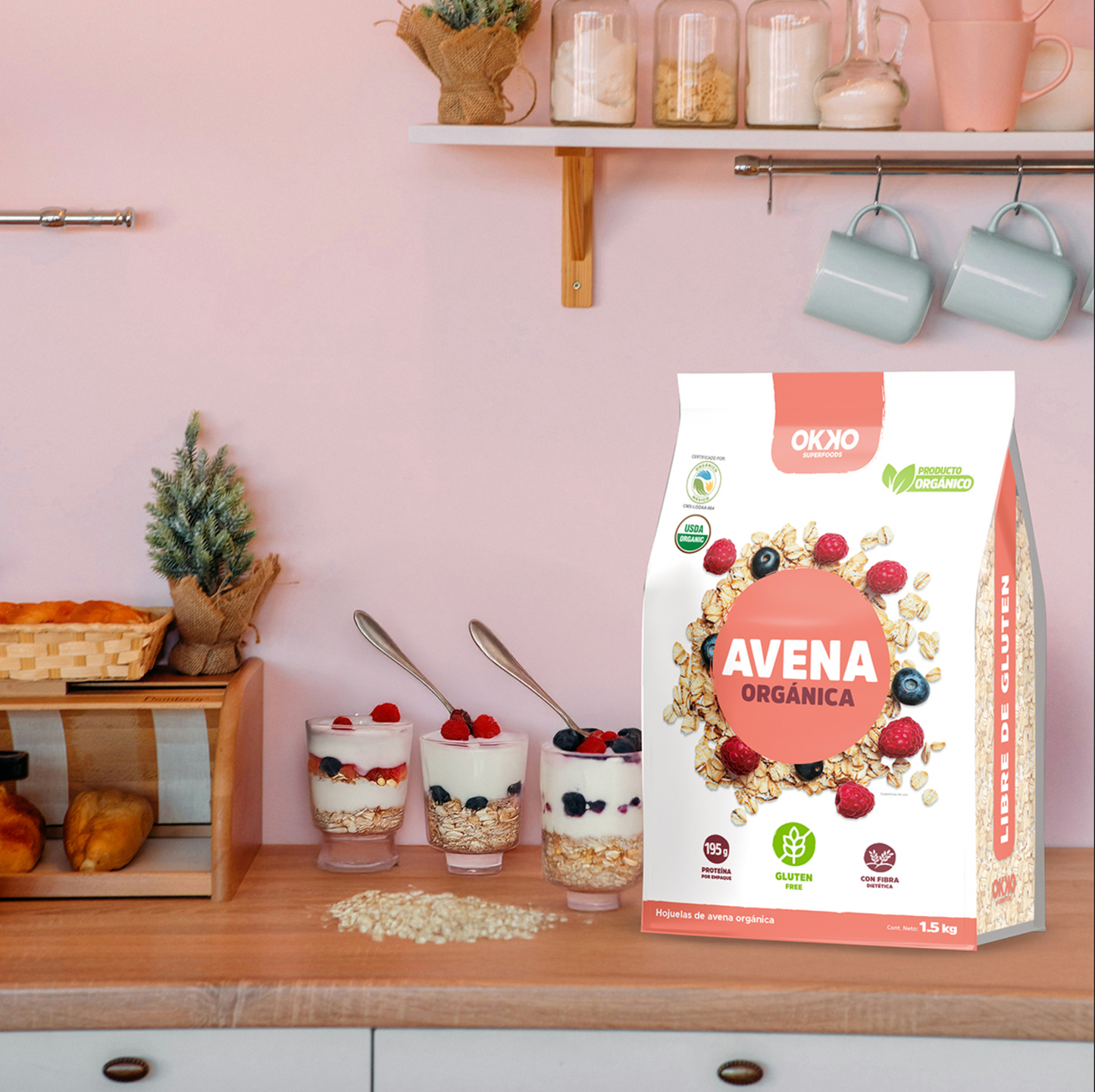 Avena Orgánica Sin Gluten ( 1.5 kg)