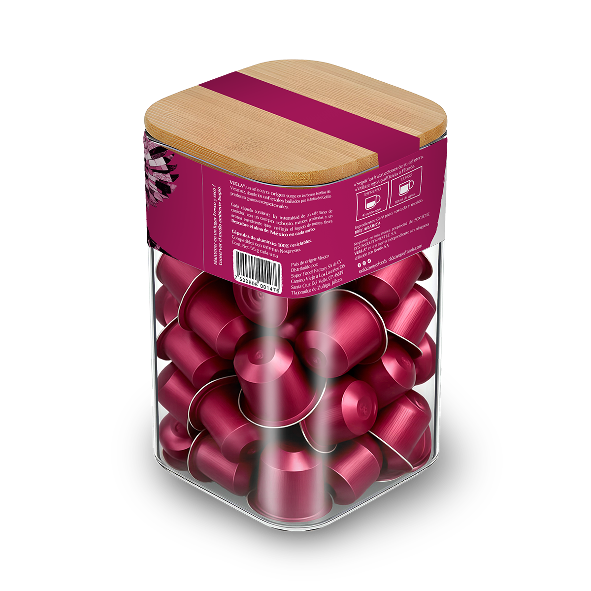 Vuela - Jar Cápsulas de Café Veracruz (220 g)