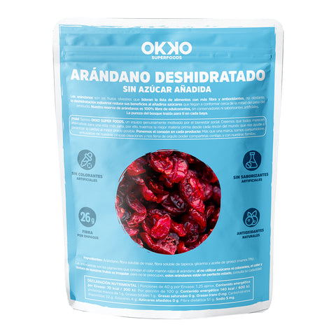 Arándano Deshidratado Orgánico Sin Azúcar (50g)