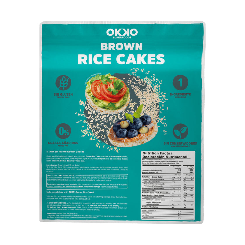 Galletas de Arroz Integral (140g) | Okko Super Foods Tienda en Linea ...