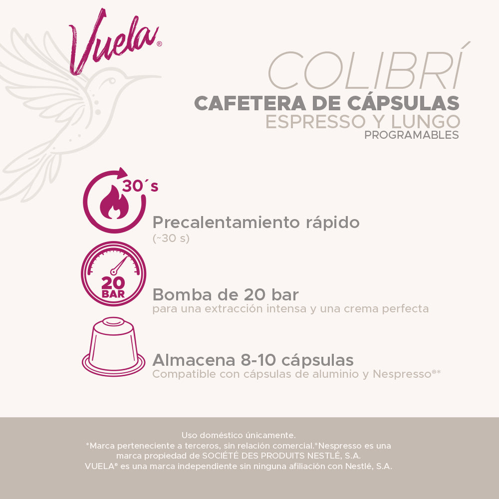 Vuela - Cafetera Colibrí