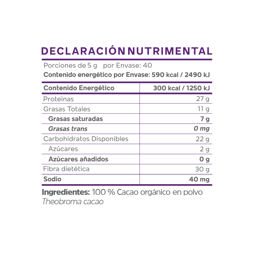 Cacao en Polvo Orgánico (200g)