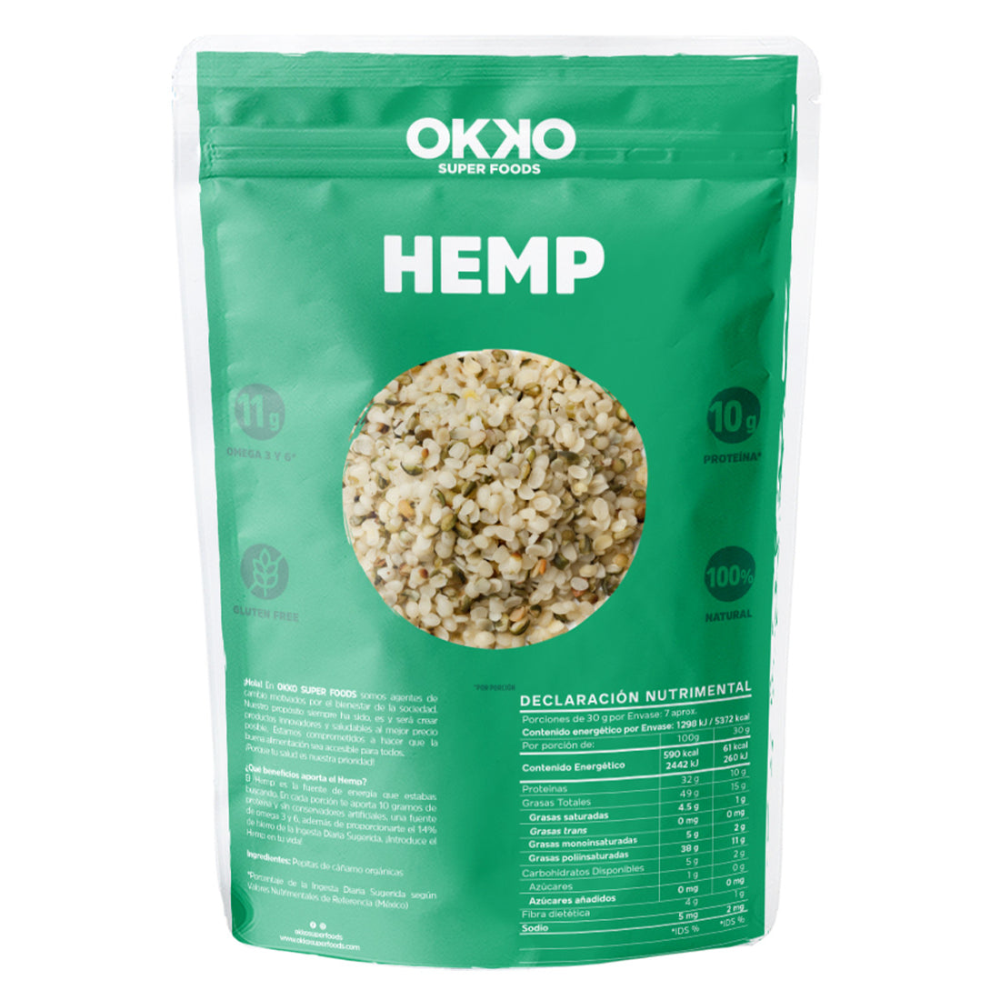 Hemp Orgánico (800g) | Okko Super Foods Tienda en Linea – OKKOSUPERFOODS