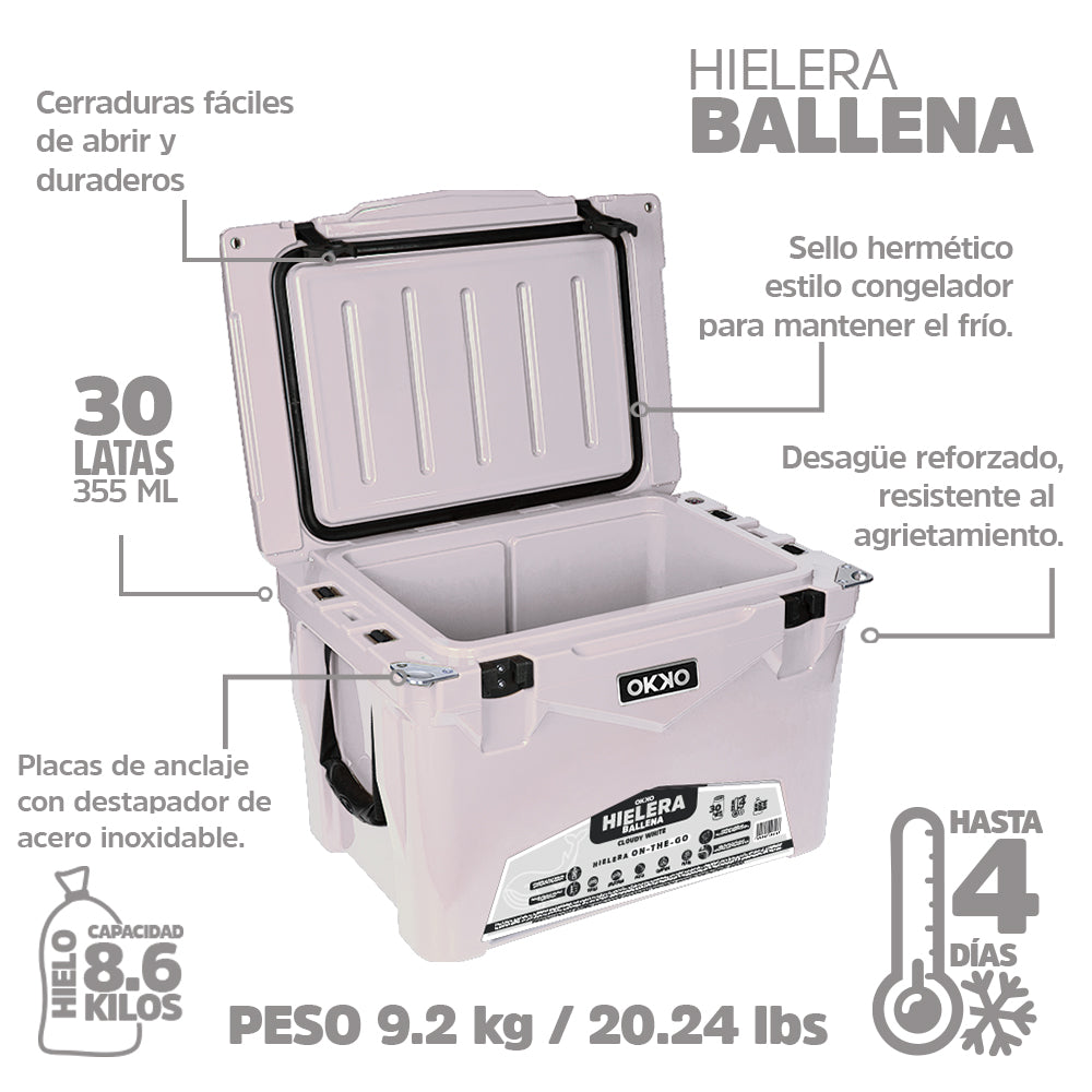 Hielera Ballena - Cloud White
