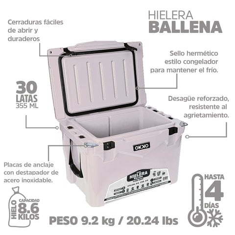 Hielera Ballena - Cloud White