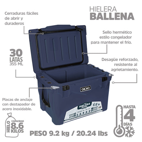 Hielera Ballena - Dusty Blue