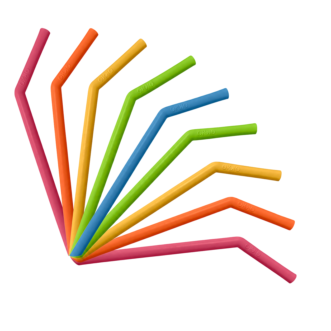 Popote de silicón curvo