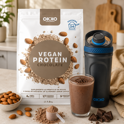 Pack Proteína Vegana (1.8 kg) + Shaker León