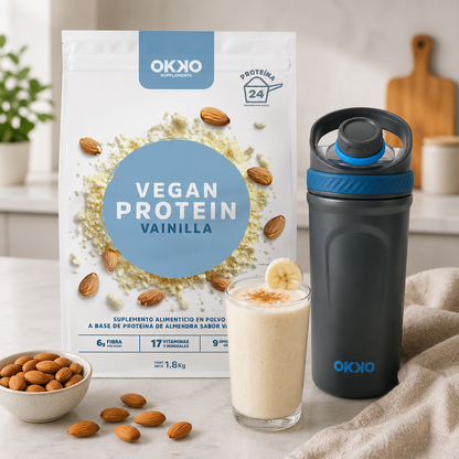 Pack Proteína Vegana (1.8 kg) + Shaker León