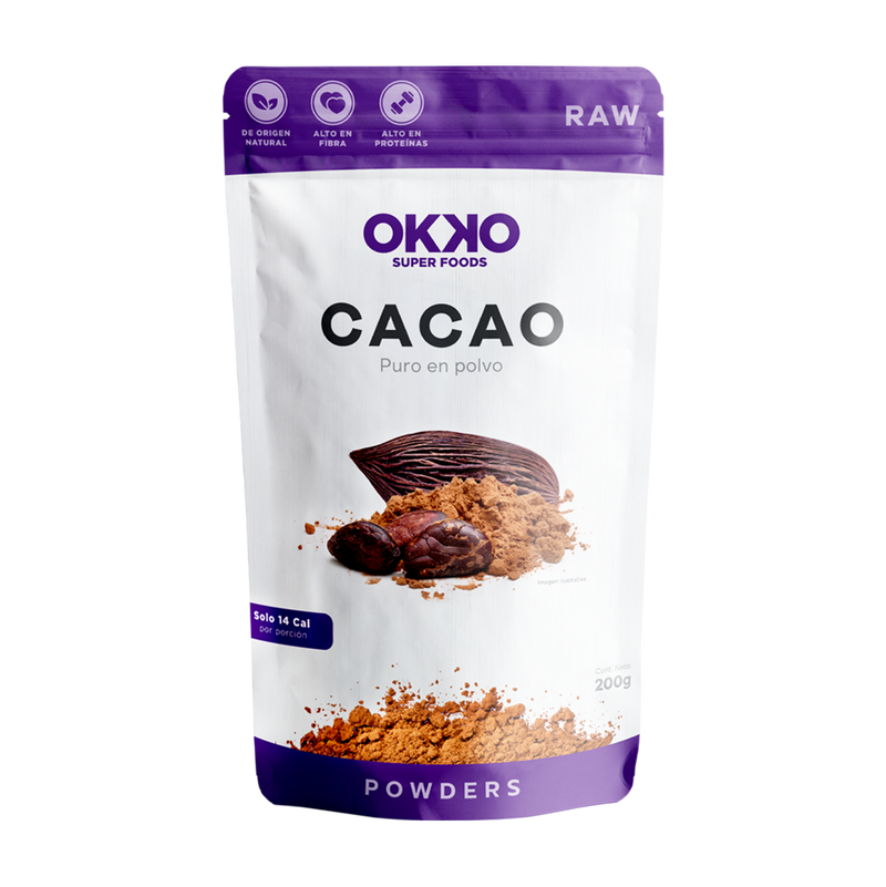 Cacao Puro en Polvo (200gr) Okko Super Foods Tienda en Linea OKKOSUPERFOODS