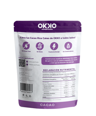 Cocoa Rice Cakes (33g) | Okko Super Foods Tienda en Linea – OKKOSUPERFOODS